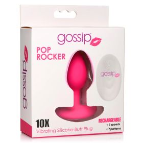 Gossip Pop Rocker 10x Vibrating Silicone Plug - Magenta